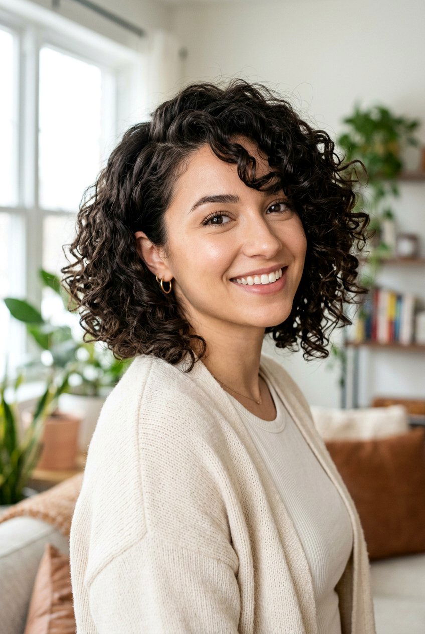 Curly Bob With Side Part For Thick Hair - 20 curly bob for thick curly hair - 20 curly bob for thick curly hair