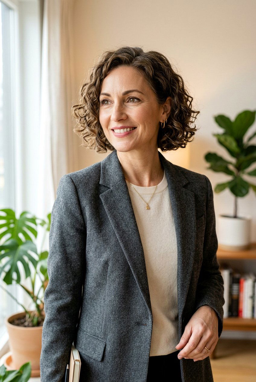 Curly Bob With Side Part For Women Over 40 - 20 curly haircut for women over 40 - 20 curly haircut for women over 40