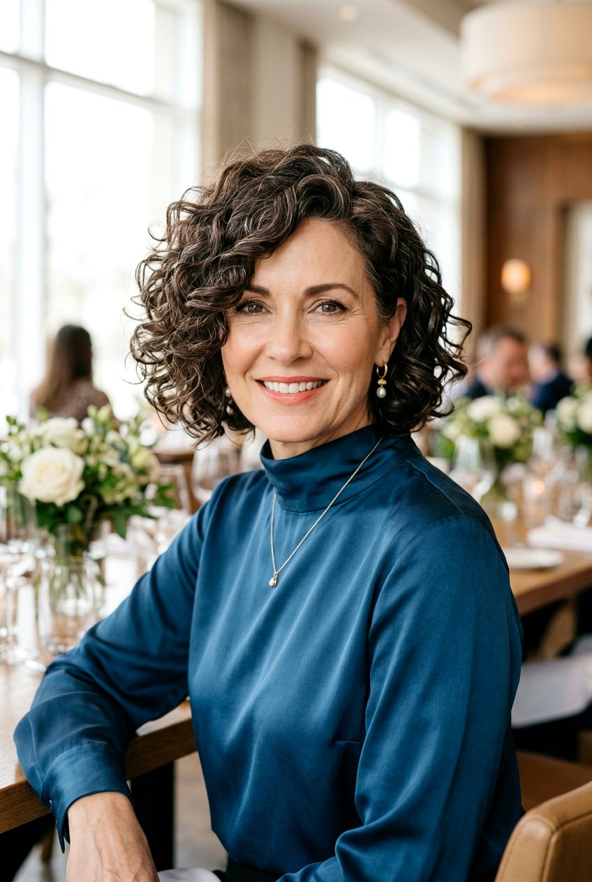 Curly Bob With Side Part Haircut - 20 mature women curly haircut ideas - 20 mature women curly haircut ideas