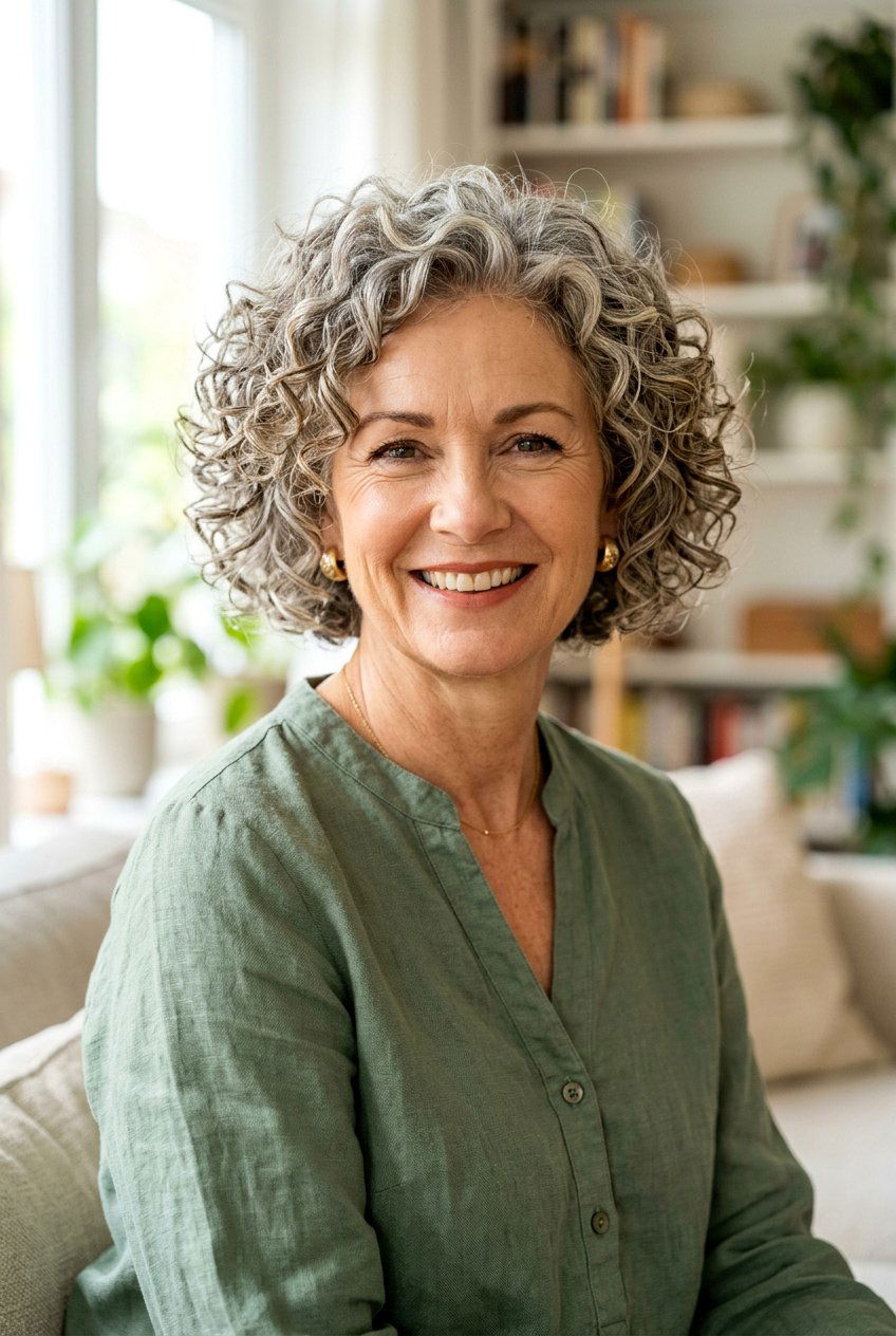 Curly Bob for Fine Hair - 20 curly bob for women over 50 - 20 curly bob for women over 50