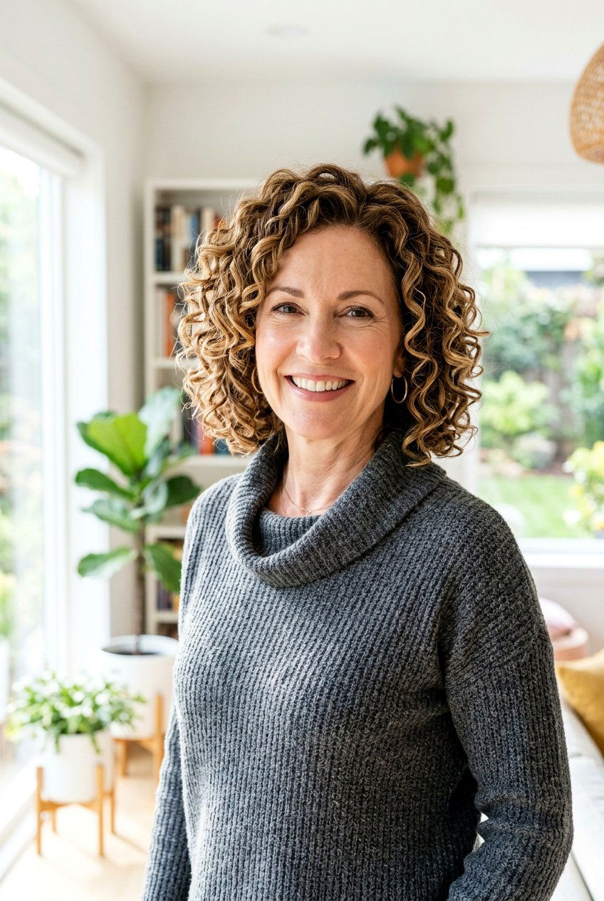 Curly Bob with Highlights - 20 curly bob for women over 50 - 20 curly bob for women over 50