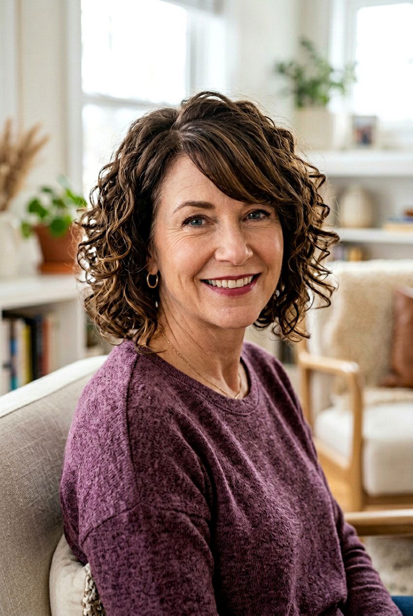 20 Stunning Curly Bob for Women Over 50 to Upgrade Your Style