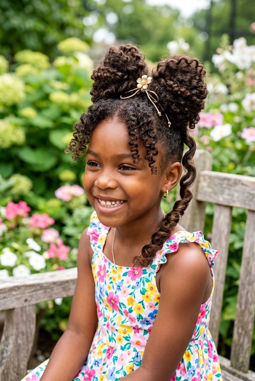 Curly Bow Bun For Girls - 20 bow bun hairstyle for girls - 20 bow bun hairstyle for girls