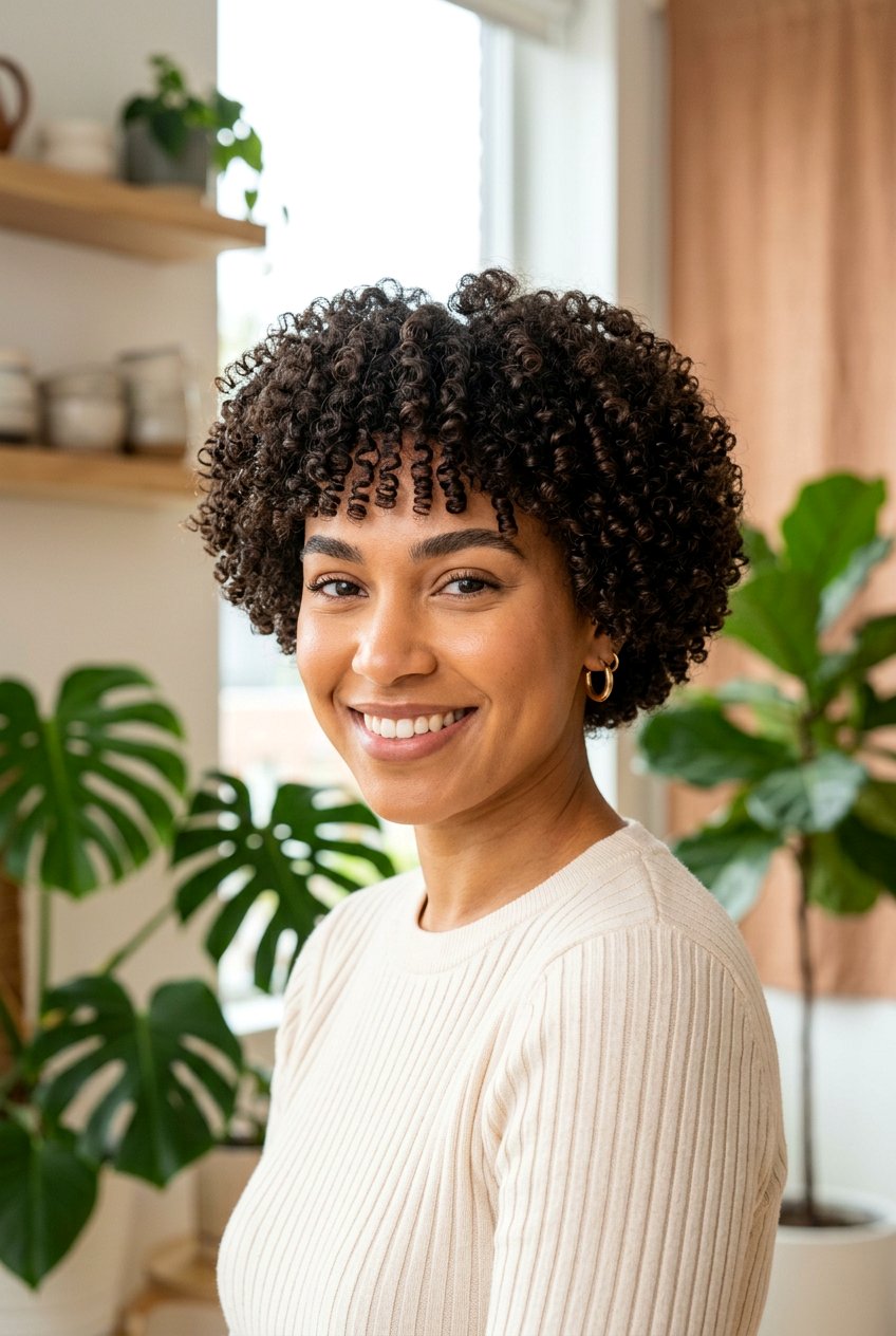 Curly Bowl Cut - 20 curly hairstyles for short hair - 20 curly hairstyles for short hair