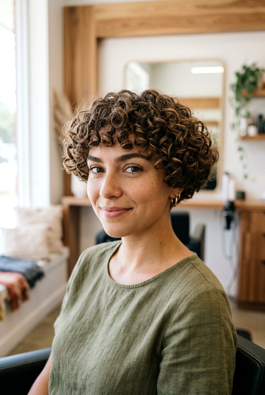 Curly Bowl Cut - 20 low maintenance haircuts for curly hair - 20 low maintenance haircuts for curly hair