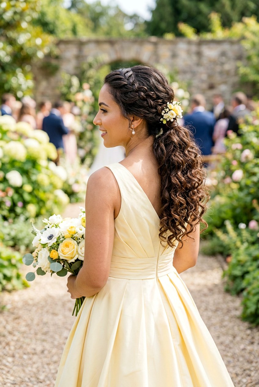 Curly Braid Ponytail Wedding Style - 20 bridesmaid ponytail with braid - 20 bridesmaid ponytail with braid