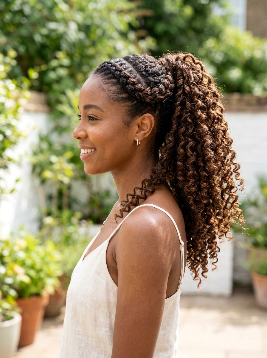 Curly Braided Ponytail For Summer - 20 summer braid ponytail for women - 20 summer braid ponytail for women