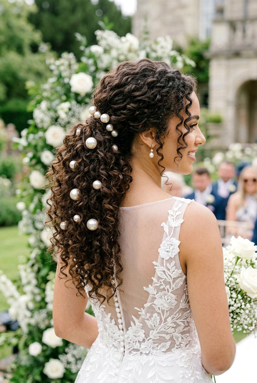20 Stunning Bridal Ponytail With Pearl Pins For Brides