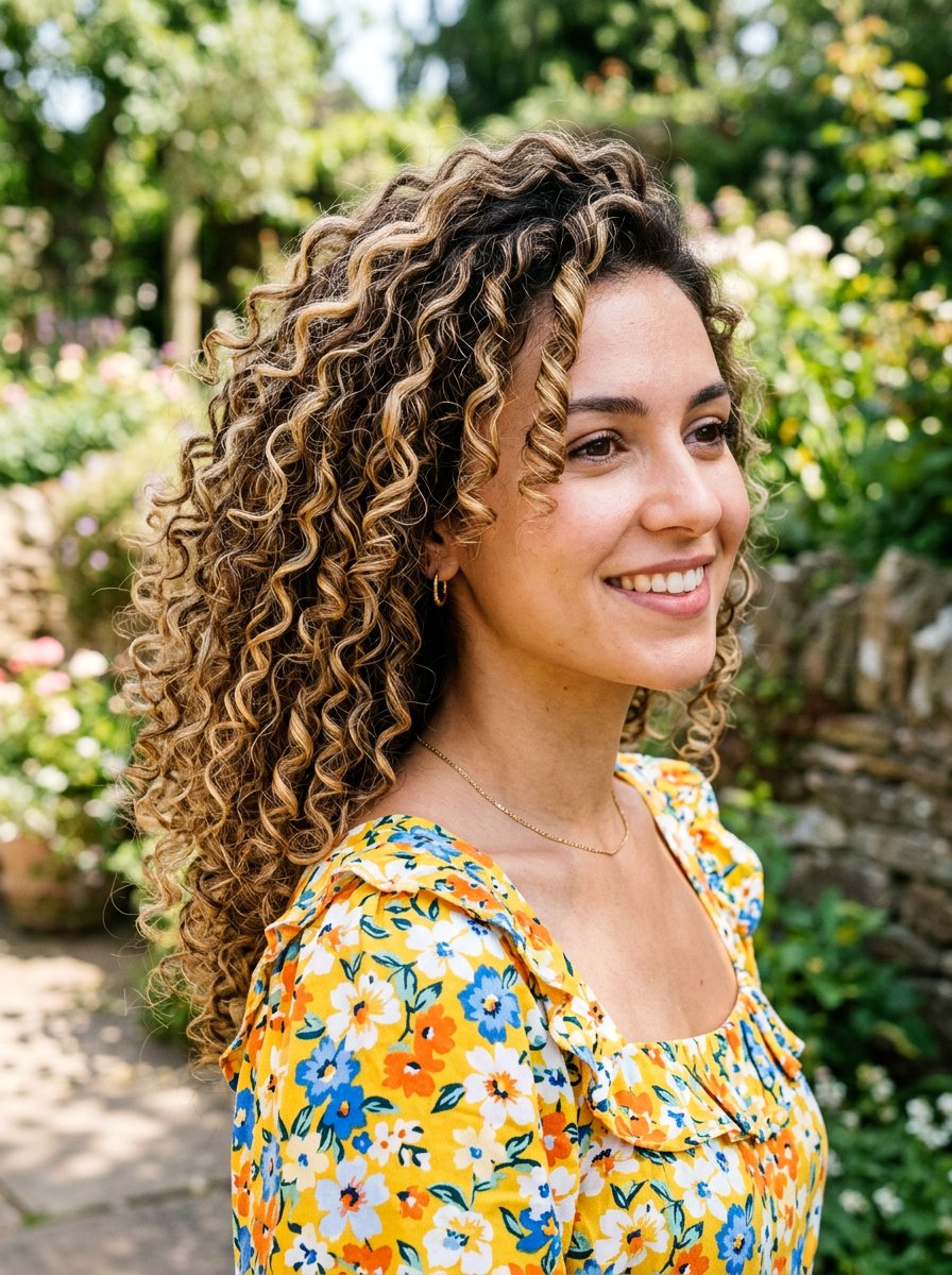 Curly Brunette Hair With Blonde Highlights - 20 rich brunette with subtle highlights - 20 rich brunette with subtle highlights