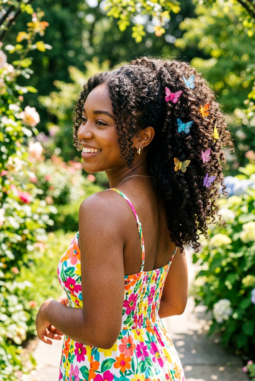 Curly Butterfly Clip Ponytail - 20 butterfly clip ponytail hairstyle - 20 butterfly clip ponytail hairstyle