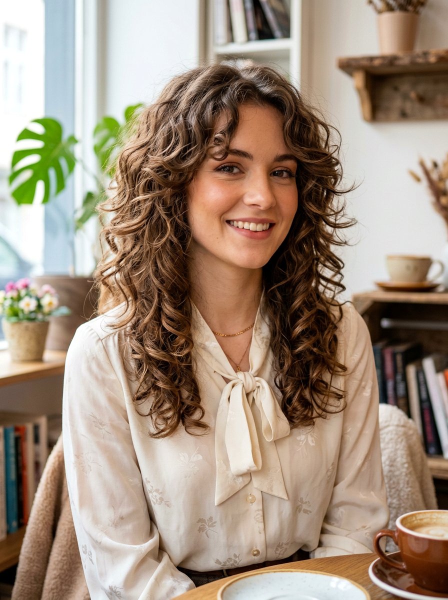 Curly Butterfly Haircut With Feathered Ends - 20 curly butterfly haircut for medium curls - 20 curly butterfly haircut for medium curls