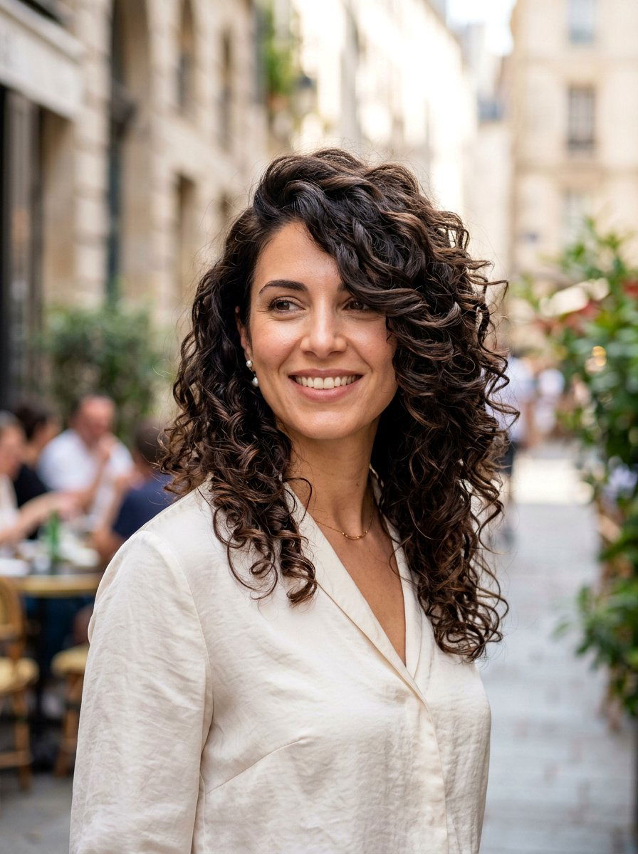 Curly Butterfly Haircut With Side Part - 20 curly butterfly haircut for medium curls - 20 curly butterfly haircut for medium curls