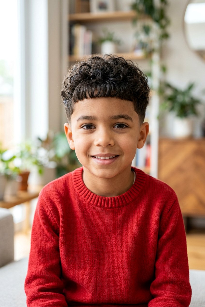 Curly Caesar Cut - 20 boys picture day hairstyle with curls - 20 boys picture day hairstyle with curls