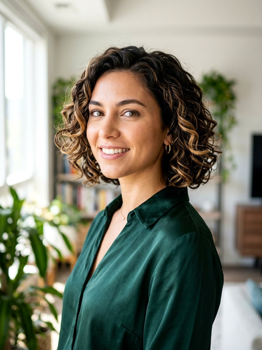 Curly Chin Length Bob With Highlights - 20 curly chin length bob for thick curls - 20 curly chin length bob for thick curls