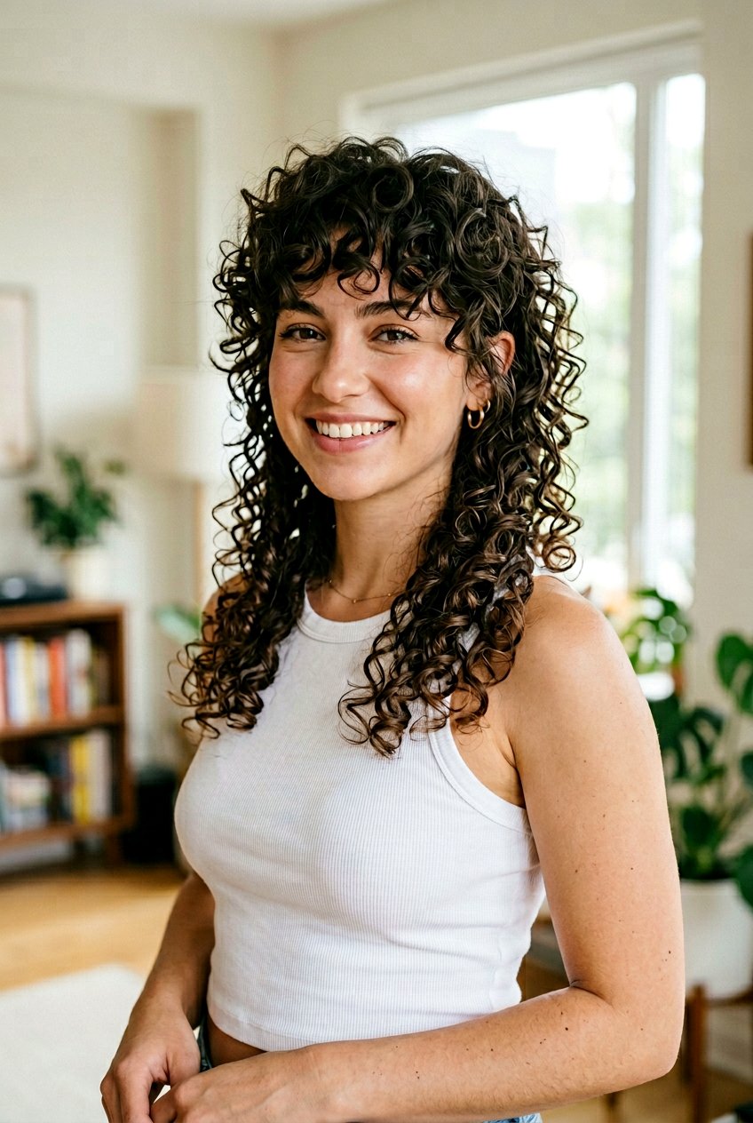 Curly Choppy Mullet Haircut - 20 choppy mullet haircut women - 20 choppy mullet haircut women