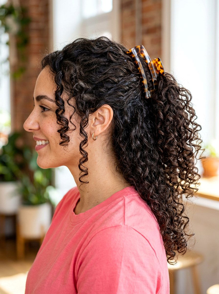 Curly Claw Clip Ponytail - 20 claw clip ponytail for fine hair women - 20 claw clip ponytail for fine hair women