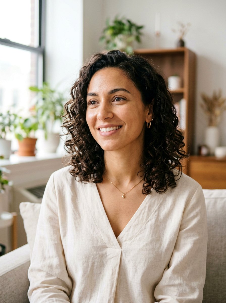 Curly Collarbone Cut - 20 soft curls hairstyle for older women - 20 soft curls hairstyle for older women