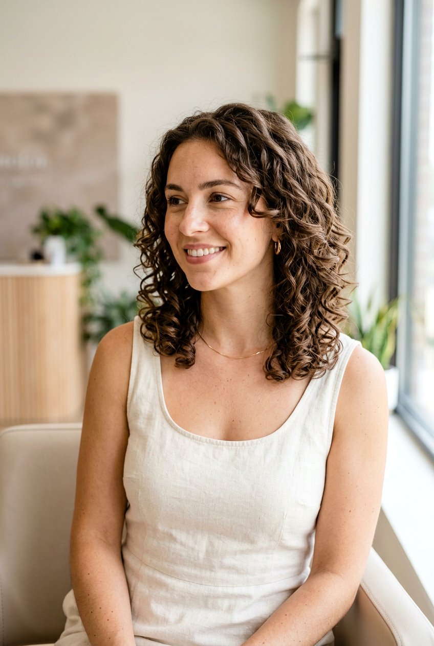 Curly Collarbone Length Cut - 20 low maintenance haircut for curly fine hair - 20 low maintenance haircut for curly fine hair