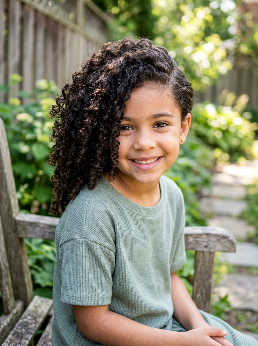 Curly Crop With Deep Side Part - 20 quick school hairstyle for short curly hair - 20 quick school hairstyle for short curly hair