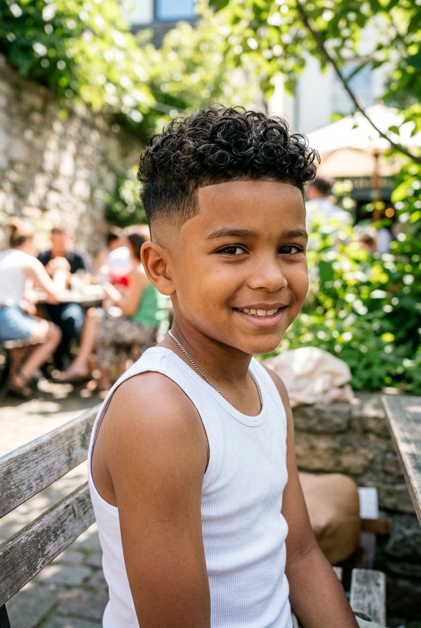 Curly Crop With Skin Fade - 20 boys curly crop haircut - 20 boys curly crop haircut