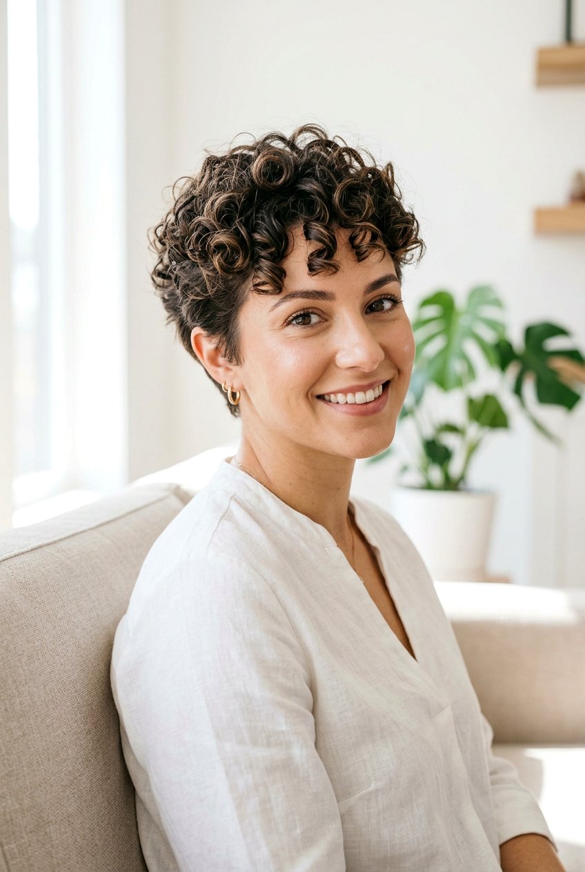 Curly Cropped Pixie Haircut - 20 cropped pixie haircut for women - 20 cropped pixie haircut for women