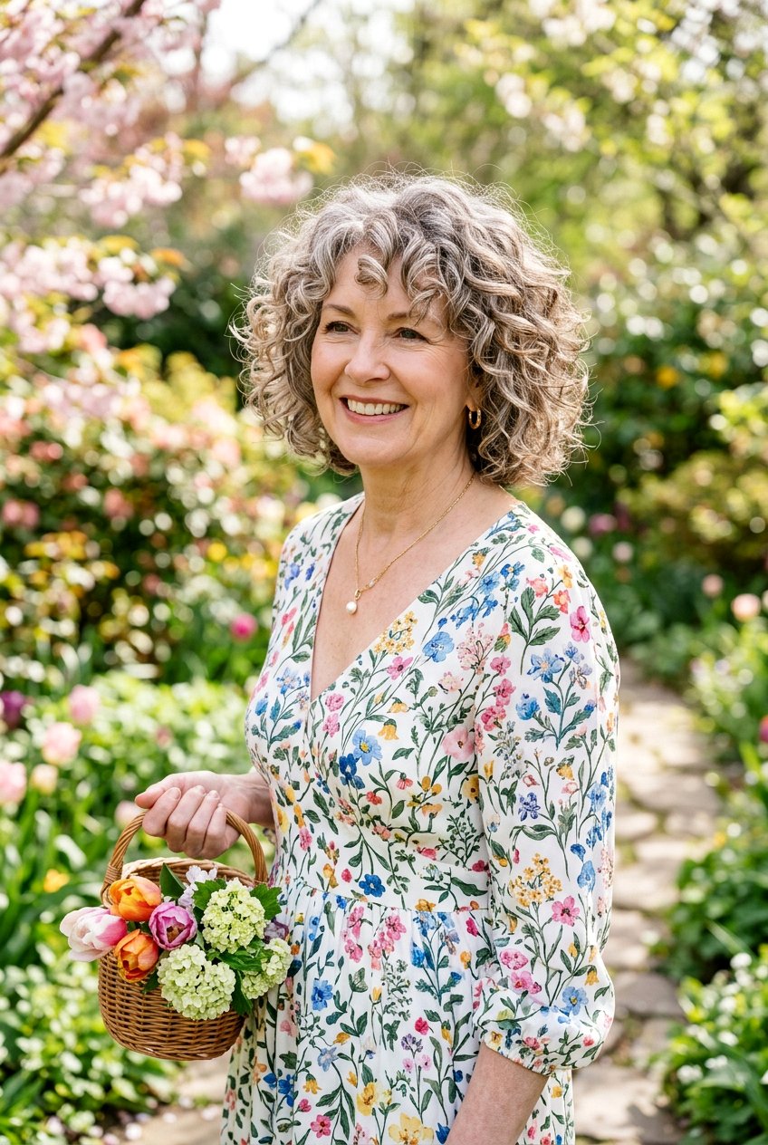 Curly Curtain Bangs - 20 curtain bangs for women over 50 - 20 curtain bangs for women over 50