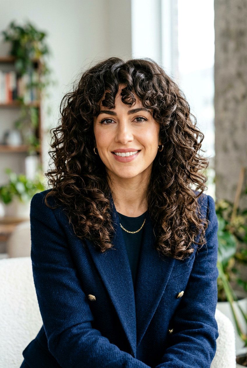 Curly Curtain Bangs For Thick Hair - 20 curly curtain bangs hairstyle - 20 curly curtain bangs hairstyle