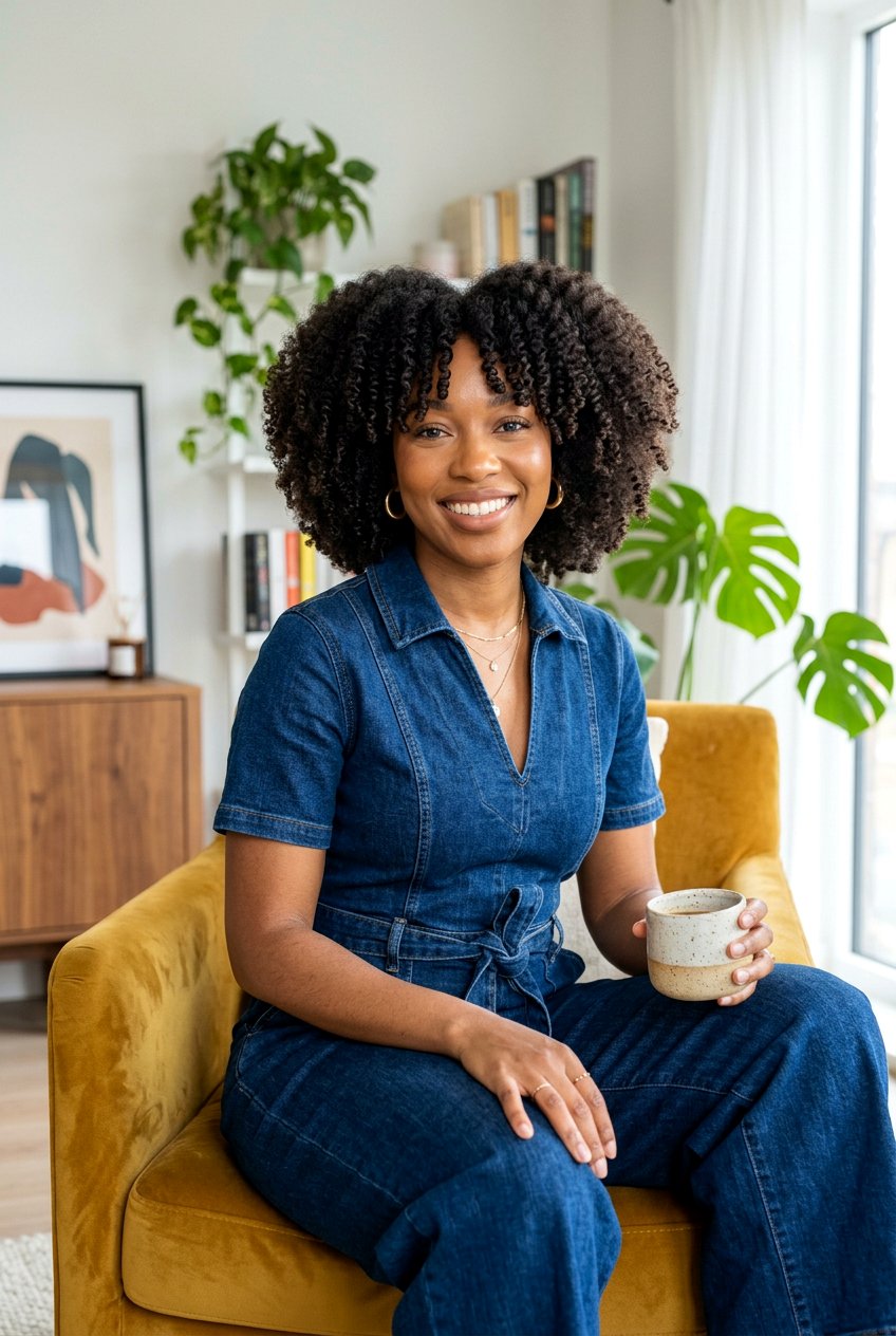 Curly Curtain Bangs On 4A Coils - 20 curtain bangs for curly hair - 20 curtain bangs for curly hair