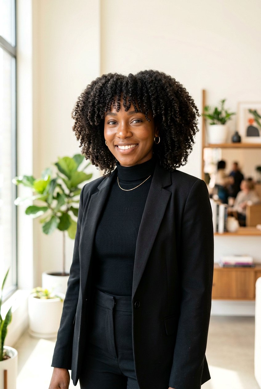 Curly Curtain Bangs On 4C Coils - 20 curtain bangs for curly hair - 20 curtain bangs for curly hair