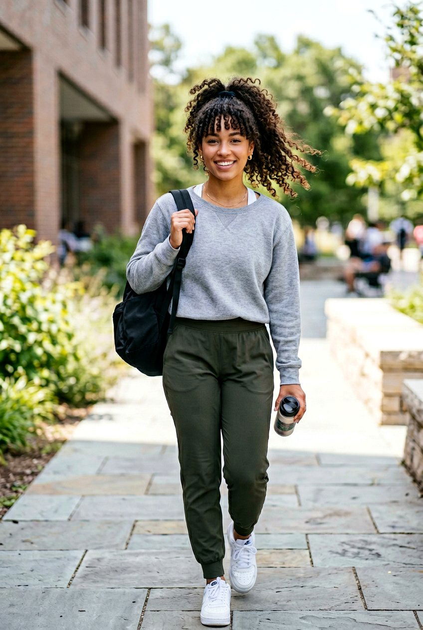Curly Curtain Bangs With High Ponytail - 20 curtain bangs for curly hair - 20 curtain bangs for curly hair