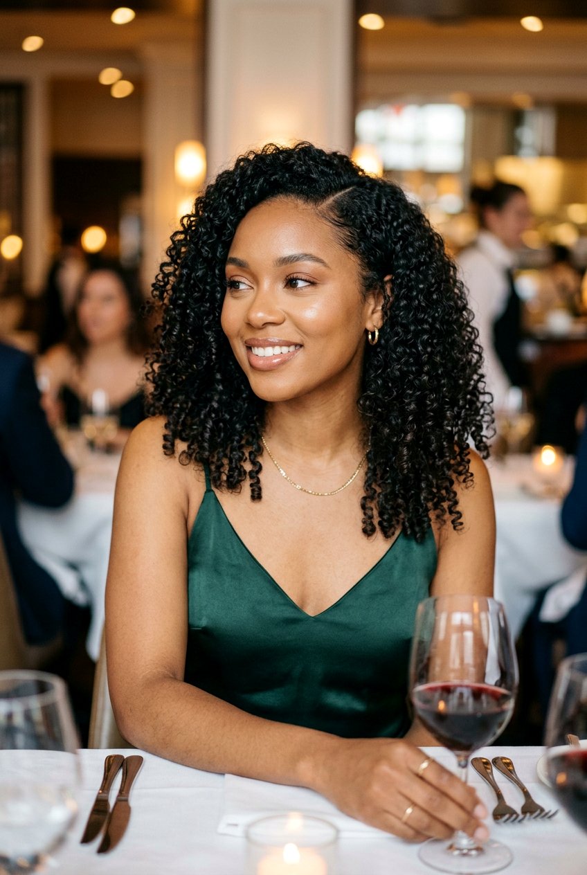 Curly Dinner Date Hair - 20 dinner date hairstyles - 20 dinner date hairstyles