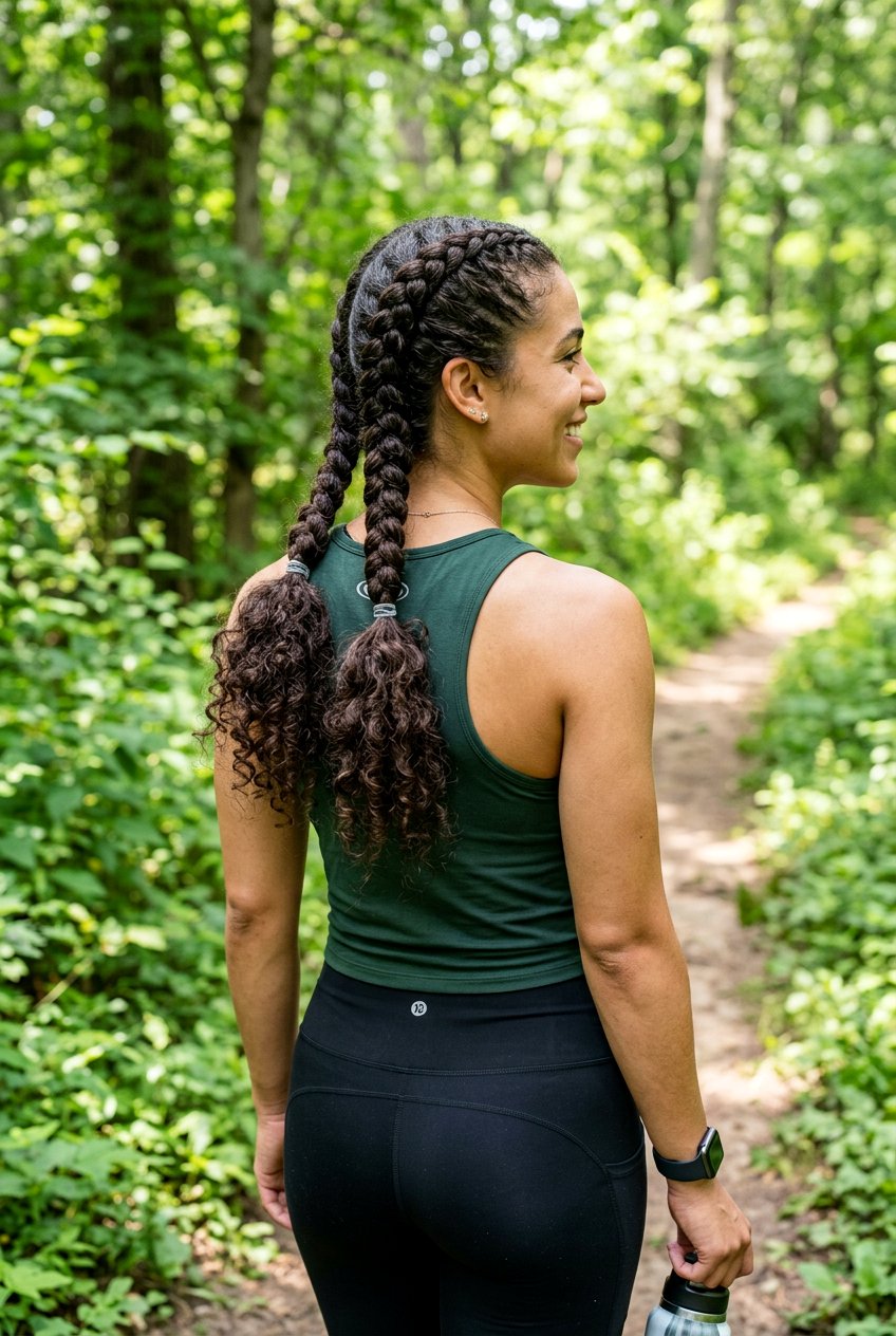 Curly Dutch Braids For Humid Weather - 20 humid weather curly hairstyles - 20 humid weather curly hairstyles