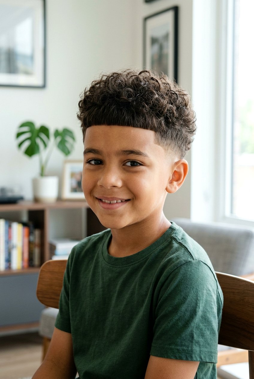 Curly Edgar Cut for Mixed Boys - 20 mixed boys curly haircuts - 20 mixed boys curly haircuts