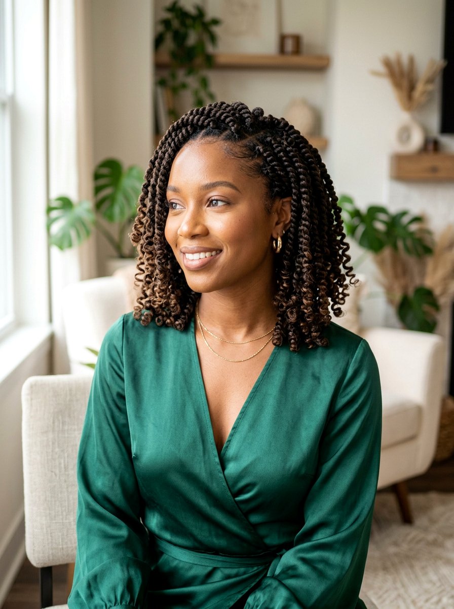 Curly End Passion Twist Bob - 20 passion twist bob hairstyle - 20 passion twist bob hairstyle