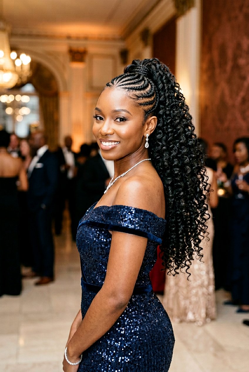 Curly Ends Lemonade Braids Ponytail - 20 lemonade braids into ponytail - 20 lemonade braids into ponytail