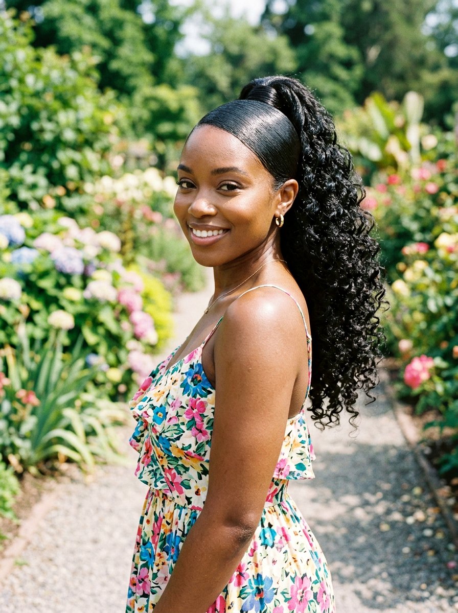 Curly Ends Sleek Ponytail For Black Women - 20 sleek ponytail for black women - 20 sleek ponytail for black women