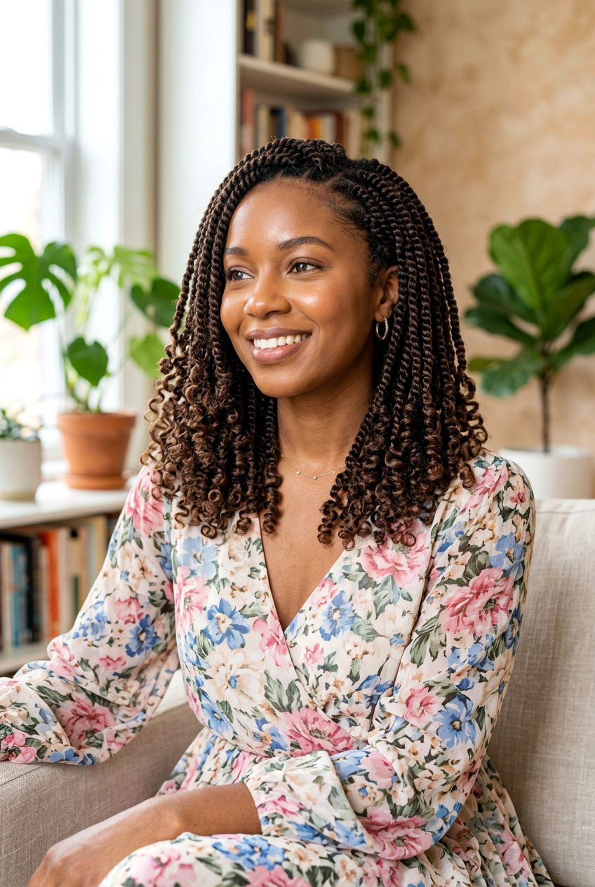 Curly Ends Spring Twists - 20 spring twists shoulder length styles - 20 spring twists shoulder length styles