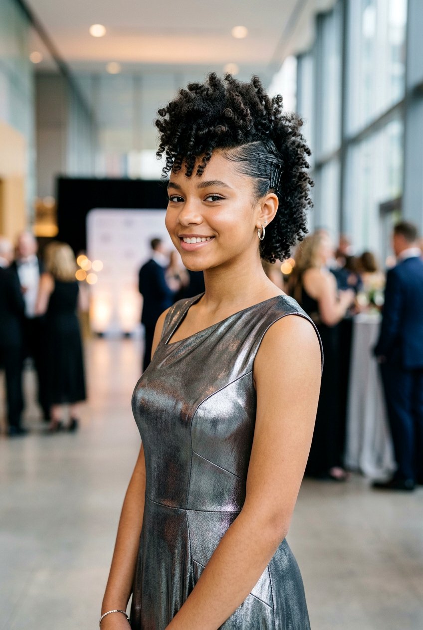 Curly Faux Hawk - 20 prom hairstyle for teenage girls with curls - 20 prom hairstyle for teenage girls with curls