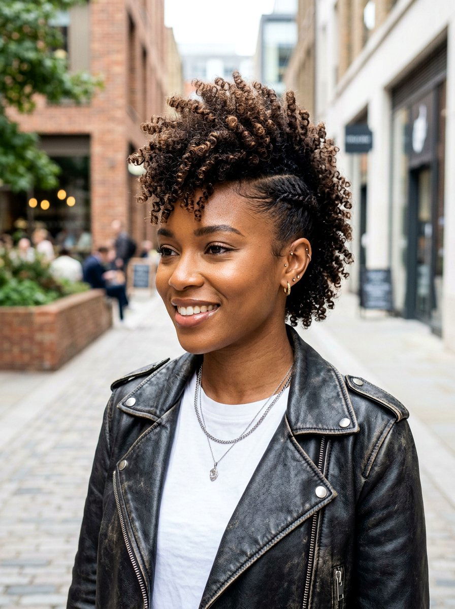 Curly Faux Hawk - 20 cute curly hairstyle ideas for women - 20 cute curly hairstyle ideas for women