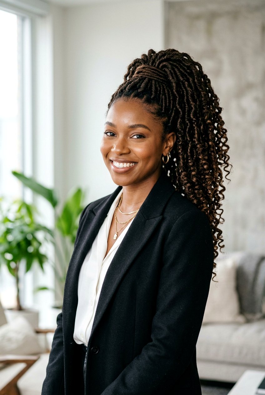 Curly Faux Loc Ponytail - 20 faux loc ponytail hairstyles - 20 faux loc ponytail hairstyles