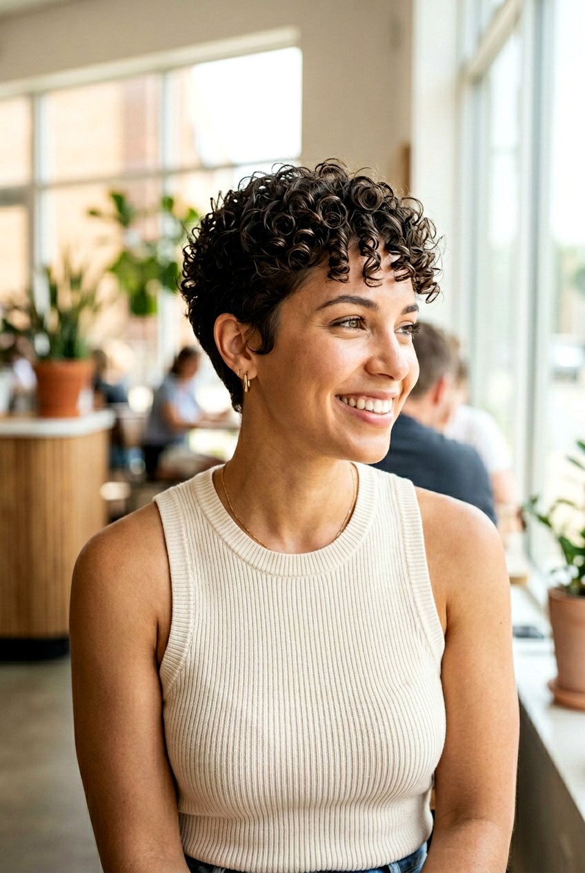 Curly Feminine Pixie Haircut - 20 feminine pixie haircuts - 20 feminine pixie haircuts