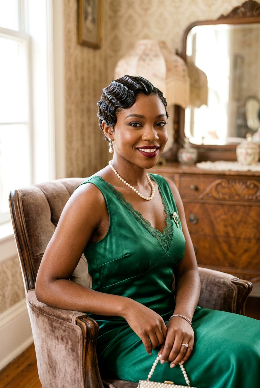 Curly Finger Waves - 20 prom hairstyle for curly natural hair - 20 prom hairstyle for curly natural hair