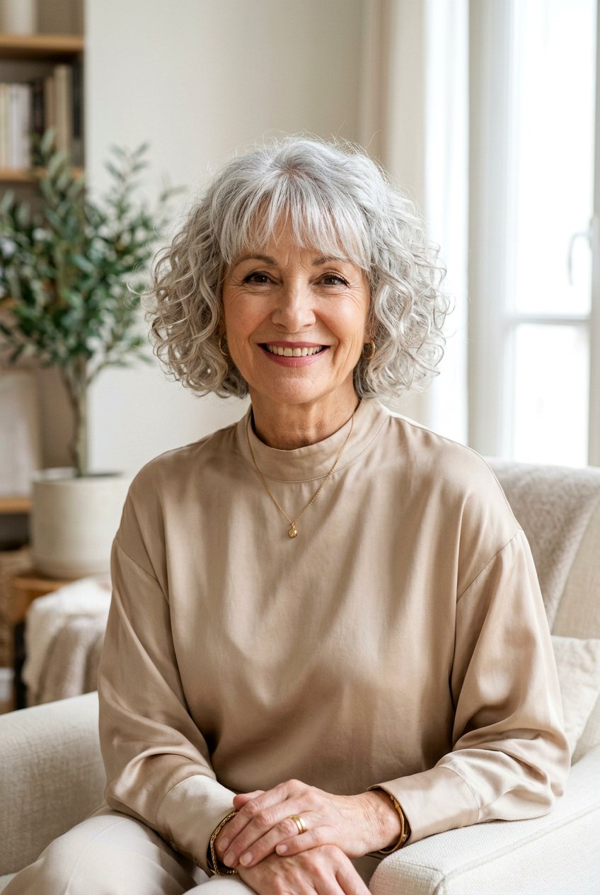 Curly French Bob - 20 curly bob for mature women - 20 curly bob for mature women