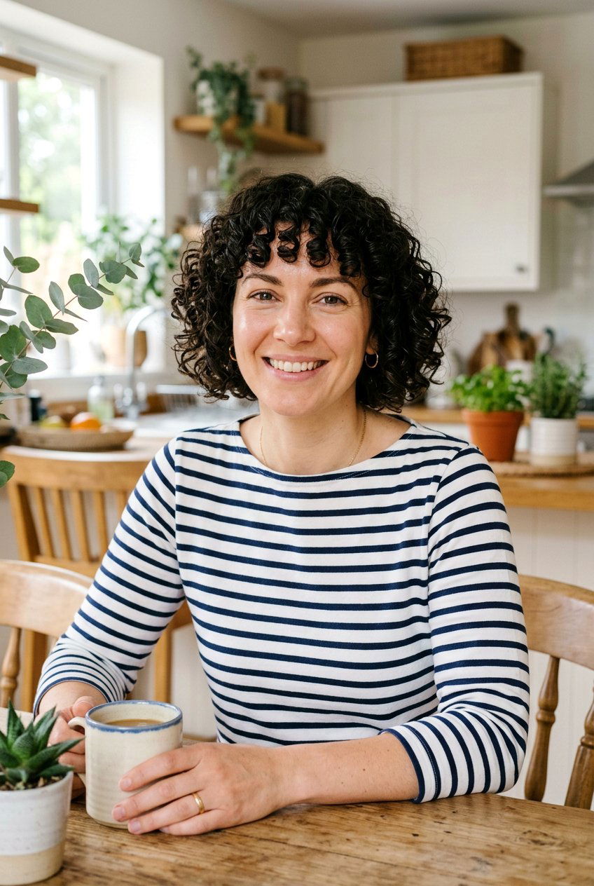 Curly French Bob For Moms - 20 modern mom haircut for thick hair - 20 modern mom haircut for thick hair