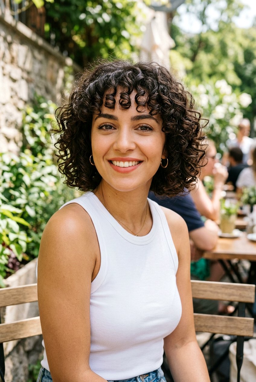 Curly French Bob With Fringe - 20 french bob with fringe - 20 french bob with fringe