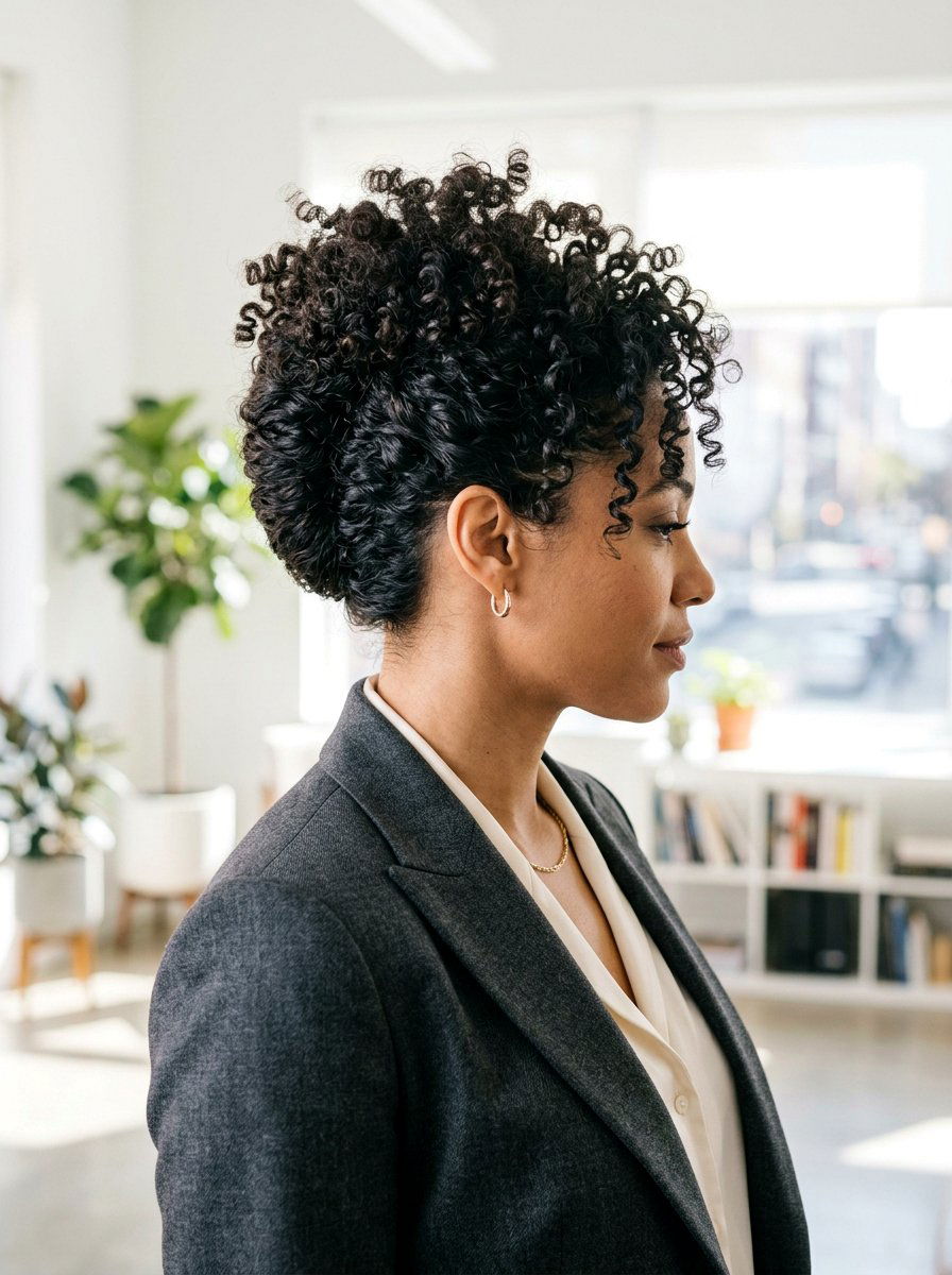 Curly French Twist - 20 date night hairstyle with romantic curls - 20 date night hairstyle with romantic curls