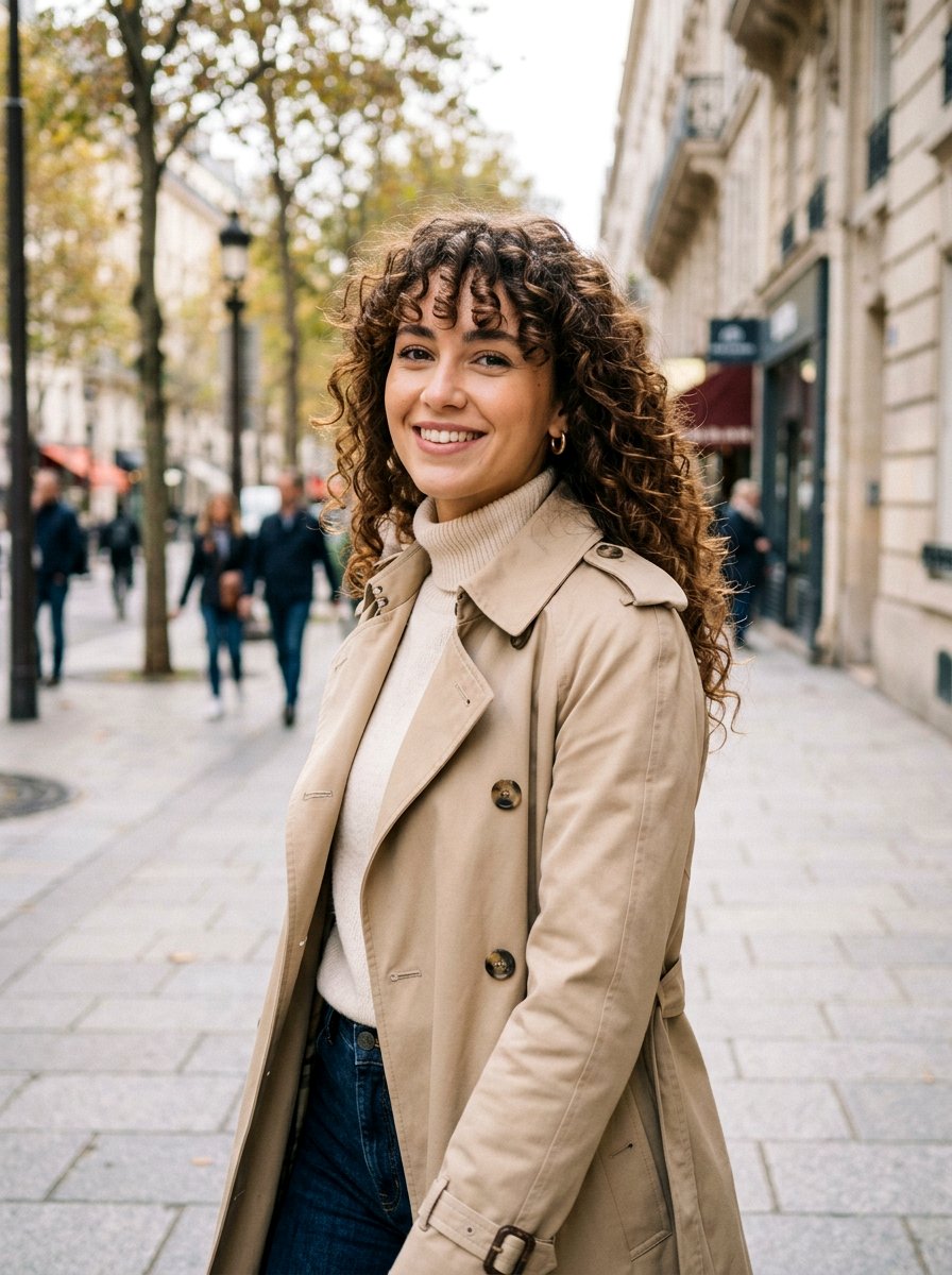 Curly Fringe Haircut - 20 haircut for tight curls women - 20 haircut for tight curls women