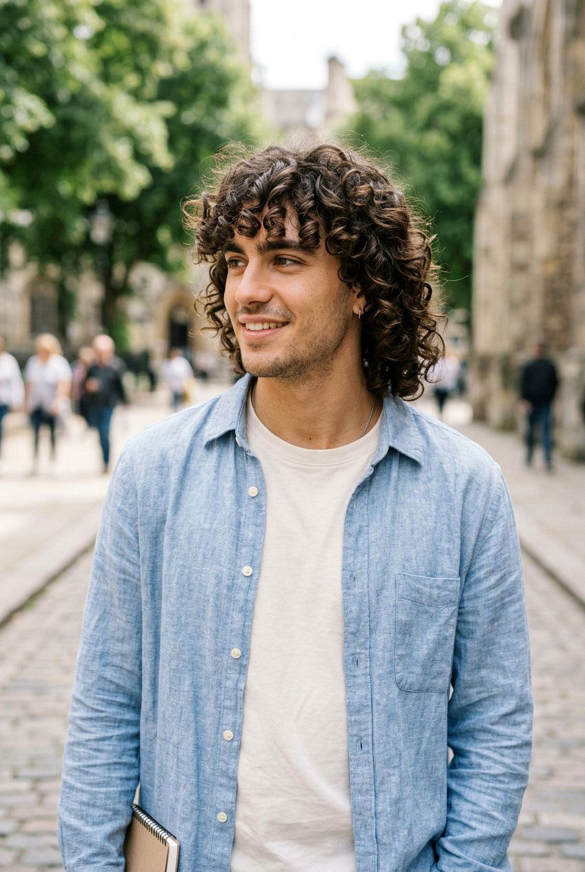 Curly Fringe With Medium Length Hair Men - 20 curly fringe haircut men - 20 curly fringe haircut men