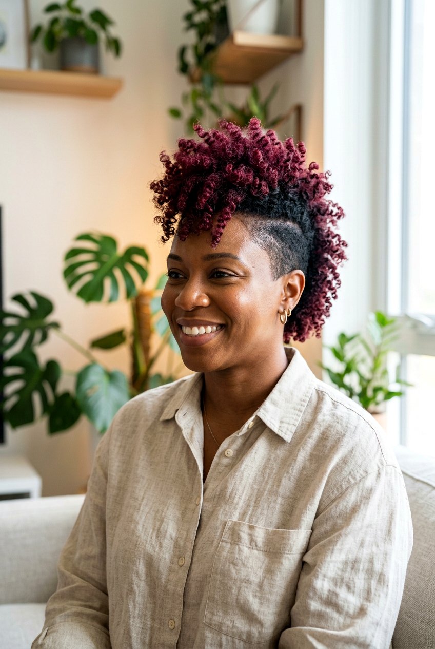 Curly Frohawk With Color - 20 curly frohawk for natural hair - 20 curly frohawk for natural hair