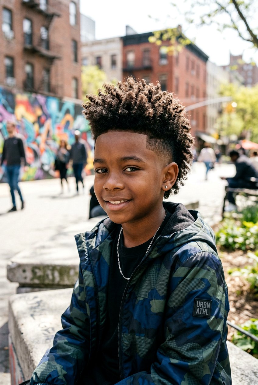 Curly Frohawk With Mid Taper Fade - 20 boys haircut with mid taper fade - 20 boys haircut with mid taper fade